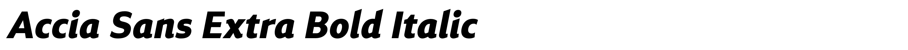 Accia Sans Extra Bold Italic